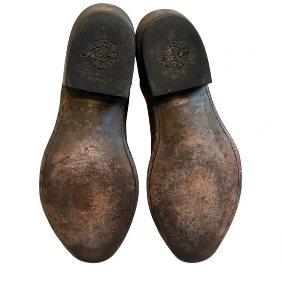 Lucchese Brown Leather Western Cowboy Boots, Sz 9D - Picture 13 of 16